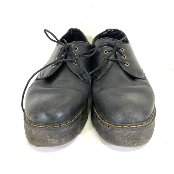 dr marten shriver low black leather shoes size 8 - Picture 2 of 7